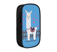 KHDKLXOHZ Simpatico astuccio con alpaca di grande capacità, astuccio per cancelleria, astuccio con scomparti con cerniera, per studenti scolastici, ragazze, ragazzi, donne, uomini, Nero , 3 D, Zaino