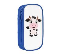 KHDKLXOHZ Simpatico astuccio con mucca da latte in stile cartone animato, grande capacità, astuccio per cancelleria, astuccio con scomparti con cerniera, per studenti scolastici, ragazze, ragazzi