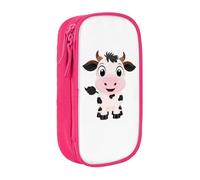 KHDKLXOHZ Simpatico astuccio con mucca da latte in stile cartone animato, grande capacità, astuccio per cancelleria, astuccio con scomparti con cerniera, per studenti scolastici, ragazze, ragazzi