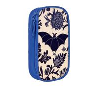 KHDKLXOHZ Simpatico astuccio con pipistrello, grande capacità, astuccio per cancelleria, astuccio con scomparti con cerniera, per studenti scolastici, ragazze, ragazzi, donne, uomini, Blu, 3 D, Zaino