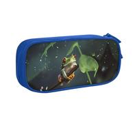 KHDKLXOHZ Simpatico astuccio con rana con albero della pace, grande capacità, astuccio per cancelleria, astuccio con scomparti con cerniera, per studenti scolastici, ragazze, ragazzi, donne, uomini