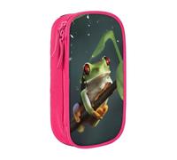 KHDKLXOHZ Simpatico astuccio con rana con albero della pace, grande capacità, astuccio per cancelleria, astuccio con scomparti con cerniera, per studenti scolastici, ragazze, ragazzi, donne, uomini