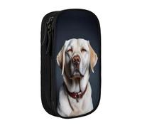 KHDKLXOHZ Simpatico astuccio per matite con cane labrador di grande capacità, astuccio per cancelleria, astuccio con scomparti con cerniera, per studenti scolastici, ragazze, ragazzi, donne, uomini