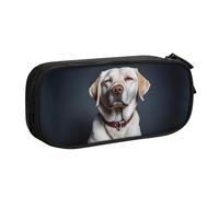 KHDKLXOHZ Simpatico astuccio per matite con cane labrador di grande capacità, astuccio per cancelleria, astuccio con scomparti con cerniera, per studenti scolastici, ragazze, ragazzi, donne, uomini