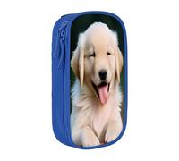 KHDKLXOHZ Simpatico astuccio per matite con cani Golden Retriever, grande capacità, astuccio per cancelleria, astuccio con scomparti con cerniera, per studenti scolastici, ragazze, ragazzi, donne