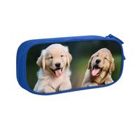 KHDKLXOHZ Simpatico astuccio per matite con cani Golden Retriever, grande capacità, astuccio per cancelleria, astuccio con scomparti con cerniera, per studenti scolastici, ragazze, ragazzi, donne