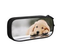 KHDKLXOHZ Simpatico astuccio per matite con cucciolo di cane pigro, grande capacità, astuccio per cancelleria, astuccio con scomparti con cerniera, per studenti scolastici, ragazze, ragazzi, donne