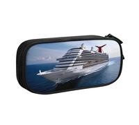 KHDKLXOHZ Simpatico astuccio per matite di grande capacità, con nave da crociera, astuccio per cancelleria, astuccio con scomparti con cerniera, per studenti scolastici, ragazze, ragazzi, donne