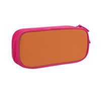 KHDKLXOHZ Simpatico astuccio rosso mattone di fuoco grande capacità astuccio portapenne astuccio cancelleria astuccio portapenne astuccio con scomparti con cerniera, per studenti scolastici, ragazze