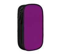 KHDKLXOHZ Simpatico astuccio Wei viola di grande capacità, astuccio per cancelleria, portapenne con scomparti con cerniera, per studenti scolastici, ragazze, ragazzi, donne, uomini, Nero , 3 D, Zaino