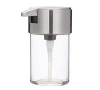 KHDONT Agriturismo 350Ml/12.3Oz Dispenser di Sapone Pompa in Acciaio Inox Dispenser di Lozione Riutilizzabile Dispenser di Sapone per Le Mani Contenitori di Vetro da Banco Bottiglia a Pompa