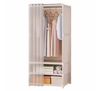 KHDONT Armadio Tirare Tenda Armadio Armadio Semplice Tessuto Non Tessuto Armadio Telaio Tubo di Acciaio Economico Storage Appeso Armadio per Camera da Letto Armadio