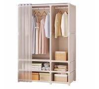 KHDONT Armadio Tirare Tenda Armadio Armadio Semplice Tessuto Non Tessuto Armadio Telaio Tubo di Acciaio Economico Storage Appeso Armadio per Camera da Letto Armadio