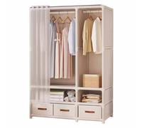 KHDONT Armadio Tirare Tenda Armadio Armadio Semplice Tessuto Non Tessuto Armadio Telaio Tubo di Acciaio Economico Storage Appeso Armadio per Camera da Letto Armadio