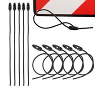 KHDULQ 10 Cavi Corde Elastiche con Gancio Elastici per Il Cartello Carichi Elastici Ganci di Fissaggio 50 cm Elastico Regolabile Cinghie di Fissaggio Corda Elastica per Teloni Tenditore