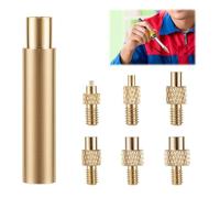 KHDULQ 7 Pezzi Punte Saldatore, Ottone Inserti filettati, Rivetti Filettati Kit Ausiliario, Inserto Filettato Stampa 3d, Adatto per Inserti Filettati M2/M2.5/M3/M4/M5/M6/M8