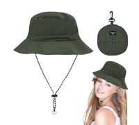 KHDULQ Cappello da Sole Uomo Donna,Cappello da Aspetto Nylon da Pioggia Impermeabile Pieghevole da Pescatore Sole Donna Uomo Pieghevole Cappelli (IT, Numero, 54, 60, Verde)