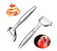 KHDULQ Pelapatate,Professionale Patate Pela e Verdure Sbuccia 15,5 * 6 cm pelati Carote Mela Spelucchino per Cucina Girevole Sbucciatore Universale Confezione Elapatate