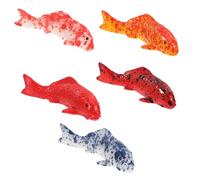 KHDULQ Pesci Finti,5 Pezzi Decorazioni Artificiali Acquario per Pesciolini Nuotano Giocattolo Fish Rossi Resina Pesce Finto,Ornamenti di Simulati Ornamento Decorazione Piccolo