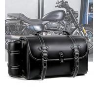 KHDWOB Borse Laterali Moto per Harley Davidson Custom 1200, Borsa Laterale Moto Vintage Impermeabile in Pelle Pu con Chiusura Rapida Borsa Porta Attrezzi da Viaggio,B/Large