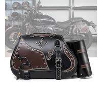 KHDWOB Borse Laterali Moto per Honda Shadow 750 2015-2024, Borsa Laterale Moto Vintage Impermeabile in Pelle Pu con Chiusura Rapida Borsa Porta Attrezzi da Viaggio,C