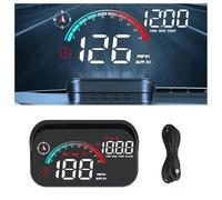 KHDWOB Head Up Display Auto per Saturn SW SW1 SW2 SC SC1 SC2 SL SL1 SL2, Proiettore Parabrezza con velocità E Allarme Sicurezza Tachimetro Digitale OBD2 GPS Dual System,B