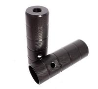 KHE Black Steel BMX Axle Pegs - Coppia di assi da 14 mm, filettatura nera