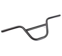 KHE BMX Manubrio da 7,25", nero, con morsetto scanalato, larghezza 650 mm, per 16" e 18" pollici