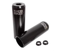KHE, coppia di pedane CNC PRO BMX; adatte per asse filettato da 10 e da 14 mm, di colore nero, codice articolo W106