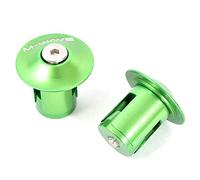 KHE M-Wave BMX - Coppia di tappi per manubrio 22,2 mm, anodizzati, 40 g, colore: Verde