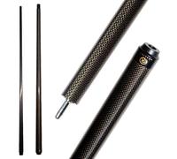 KHEALING Stecca da Biliardo in Fibra di Carbonio da 58 Pollici, Struttura 1/2, connettore a 3 Denti, Punta da 12,4 mm, 540-567 g, Adatta per Giocatori di Biliardo Professionisti (Giallo)
