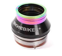 KHEbikes KHE BMX Sterzo Cuscinetto Industriale 7005 Alu Nero 82g 3 Oil Slick Spacer Laser