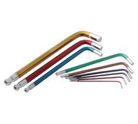 KHEbikes KHE Set di 9 chiavi esagonali - 1,5 - 10 mm - Acciaio CR-V - Testa sferica - Multicolour - Set di attrezzi esagonali