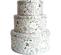 khevga Biscuit Tin Christmas Tin Set (bianco/colorato)