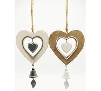 khevga Decorazione per finestra da appendere, decorazione primaverile, a forma di cuore, da appendere, set da 2