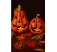 khevga Decorazioni di Halloween zucche Decorazione Set di 2 portacandele
