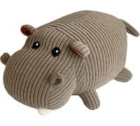 khevga Fermaporta ippopotamo, in tessuto pesante, con imbottitura in sabbia, 1,4 kg, decorazione per porta, colore grigio, 18 x 12 x 11 cm