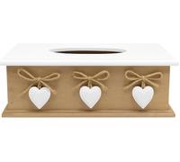 khevga Scatola porta fazzoletti in legno, stile rustico, marrone