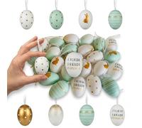 khevga Set da 24 pezzi, 6 cm, decorazione pasquale con nastro da appendere