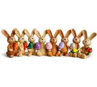 khevga Set di 8 statuette pasquali in poliresina, 4 cm, graziose decorazioni pasquali dipinte a mano per tavola e davanzale