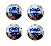 KHGFRX 4 Pezzi Auto Coprimozzi della Ruota, per Lancia ypsilon Delta musa Nera thema Stratos Y Phedra(OD:60 MM,ID:58 MM) Ruot Coprimozzo Antipolvere Impermeabile Decorativo Accessori