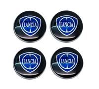 KHGFRX 4 Pezzi Auto Coprimozzi della Ruota, per Lancia ypsilon Delta musa Nera thema Stratos Y Phedra(OD:60 MM,ID:58 MM) Ruot Coprimozzo Antipolvere Impermeabile Decorativo Accessori