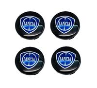 KHGFRX 4 Pezzi Auto Coprimozzi della Ruota, per Lancia ypsilon Delta musa Nera thema Stratos Y Phedra(OD:60 MM,ID:58 MM) Ruot Coprimozzo Antipolvere Impermeabile Decorativo Accessori