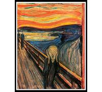KHGKF, 5D Kit-Per-Pittura-Diamante, Diamond Painting 5D Fai da te con il numero Diamanti kit per ricamo a punto croce Mosaico Painting, l'urlo di Edvard Munch