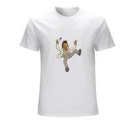 Khian SOON Bojack Horseman Falling in Space Short Sleeves Men's Summer T-Shirt White XL