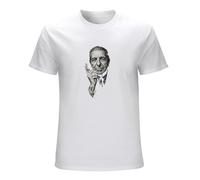 Khian SOON Leonard Cohen Short Sleeves Men's T-Shirt Cotton White XXL