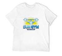 Khian SOON Men's Pain And Gain Sun Gym Mens T-Shirts White XL