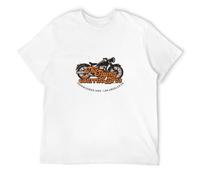 Khian SOON Men's The Flying Burrito Brothers Band Motorcycle Logo T-Shirts White L