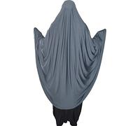 Khimar, tessuto elasticizzato in Lycra Hijab, un pezzo pronto all'uso Grigio scuro Taglia unica