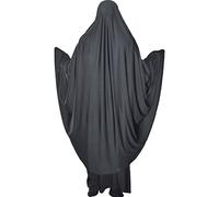 Khimar, tessuto elasticizzato in Lycra Hijab, un pezzo pronto all'uso Nero XXXL